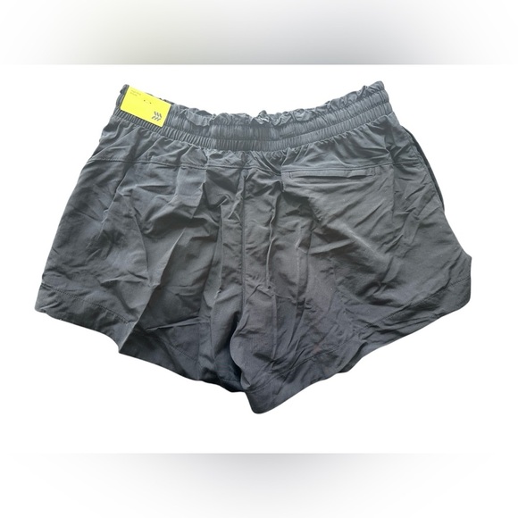 All In Motion High Rise Resort Shorts Pockets Drawstring Black Large - Picture 7 of 7